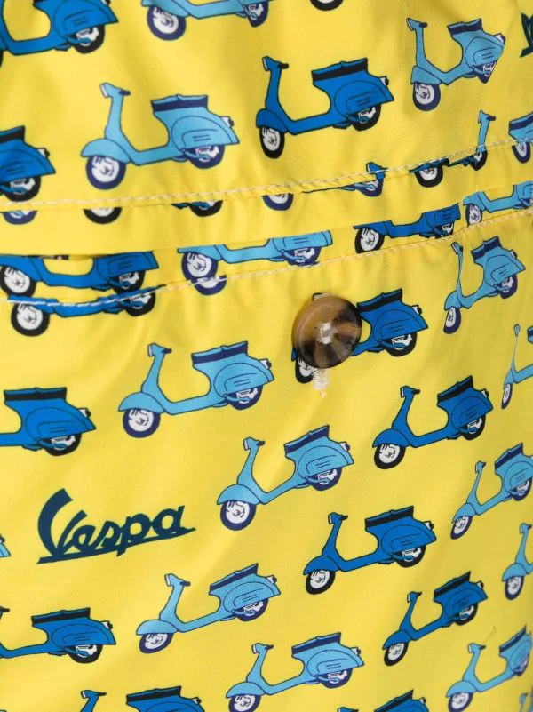 ( Neue Saison ) MC2 Saint Barth MINI VESPA91 YELLOW Badeshorts Mit Vespa-Print Herren 5 ( Neue Saison ) MC2 Saint Barth MINI VESPA91 YELLOW Badeshorts Mit Vespa-Print Herren – Bild 3