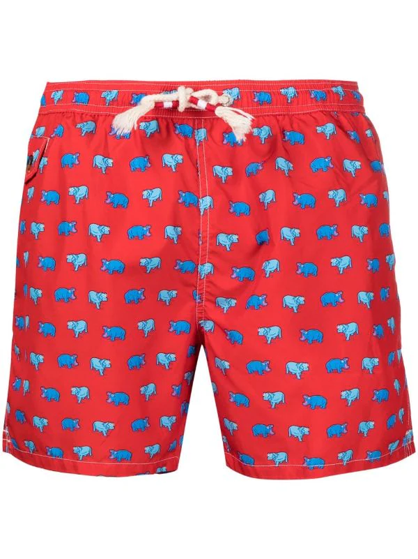 ( Neue Saison ) MC2 Saint Barth Badeshorts Mit Print MICRO HIPPO 4131 RED 3 ( Neue Saison ) MC2 Saint Barth Badeshorts Mit Print MICRO HIPPO 4131 RED