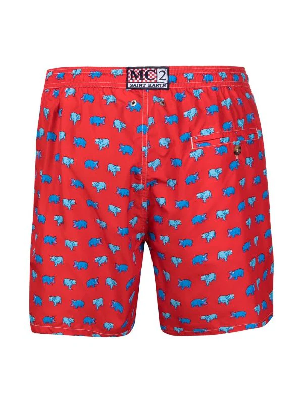 ( Neue Saison ) MC2 Saint Barth Badeshorts Mit Print MICRO HIPPO 4131 RED 4 ( Neue Saison ) MC2 Saint Barth Badeshorts Mit Print MICRO HIPPO 4131 RED – Bild 2