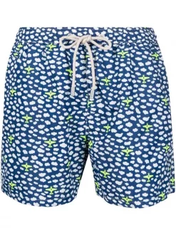 ( Neue Saison ) MC2 Saint Barth Badeshorts Mit Flugzeug-Print SKY AIRPLANE 61 NAVY