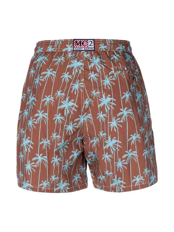 ( Neue Saison ) MC2 Saint Barth 00992B BROWN Badeshorts Mit Palmen-Print Herren 4 ( Neue Saison ) MC2 Saint Barth 00992B BROWN Badeshorts Mit Palmen-Print Herren – Bild 2