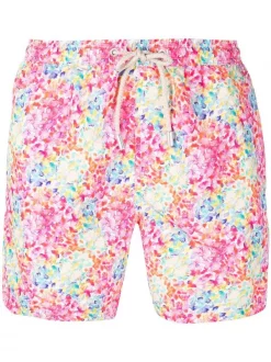 ( Neue Saison ) MC2 Saint Barth Badeshorts Mit Aquarellblumen-Print 01064B PINK