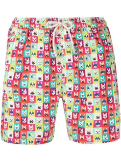 ( Neue Saison ) MC2 Saint Barth Badeshorts Mit Cartoon-Print Herren