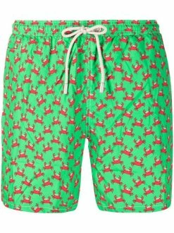( Neue Saison ) MC2 Saint Barth Shorts Mit Cartoon-Print 01015B GREEN