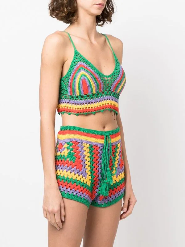 ( Neue Saison ) MC2 Saint Barth Gestricktes Cropped-Top 02913B GREEN 5 ( Neue Saison ) MC2 Saint Barth Gestricktes Cropped-Top 02913B GREEN – Bild 3