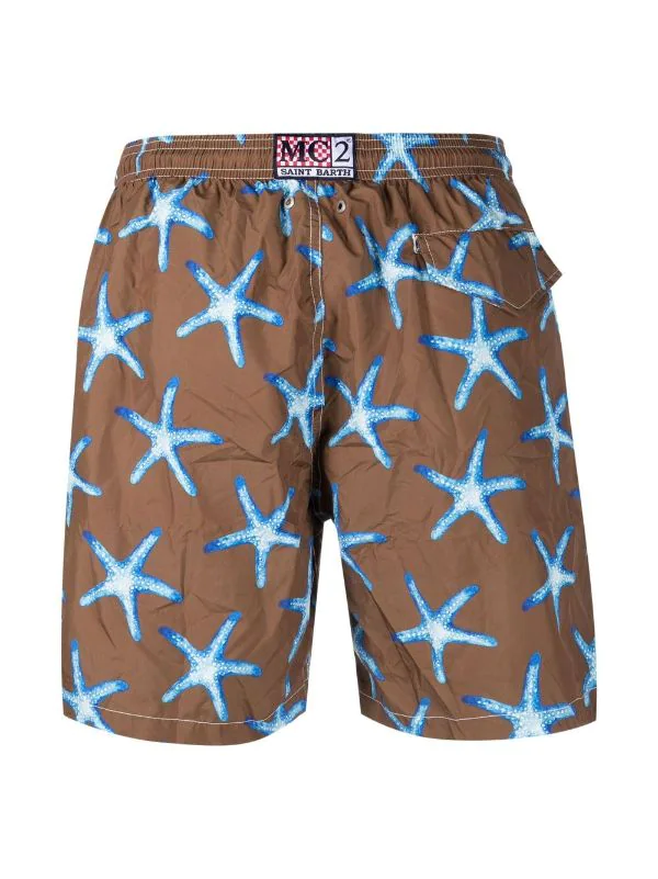 ( Neue Saison ) MC2 Saint Barth Badeshorts Mit Seesterne-Print 00506B Brown 4 ( Neue Saison ) MC2 Saint Barth Badeshorts Mit Seesterne-Print 00506B Brown – Bild 2