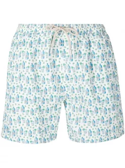 ( Neue Saison ) MC2 Saint Barth 02444B GIN TIME 01 Badeshorts Mit Gin Time-Print Herren