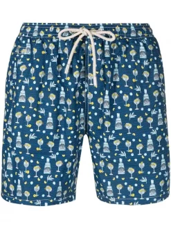 ( Neue Saison ) MC2 Saint Barth Badeshorts Mit Cocktail-Print 00209B GIN STBARTH 61