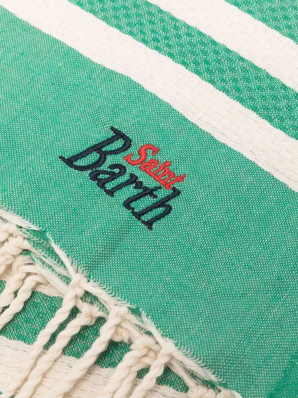 ( Neue Saison ) MC2 Saint Barth LIG57 Gestreiftes Strandtuch Mit Fransen Herren 4 ( Neue Saison ) MC2 Saint Barth LIG57 Gestreiftes Strandtuch Mit Fransen Herren – Bild 2