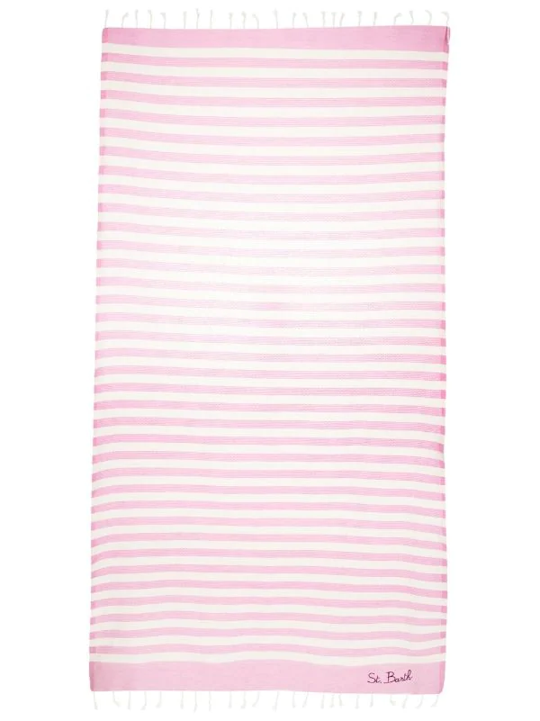 ( Neue Saison ) MC2 Saint Barth Gestreiftes Strandtuch Mit Fransen Herren 5 ( Neue Saison ) MC2 Saint Barth Gestreiftes Strandtuch Mit Fransen Herren – Bild 3