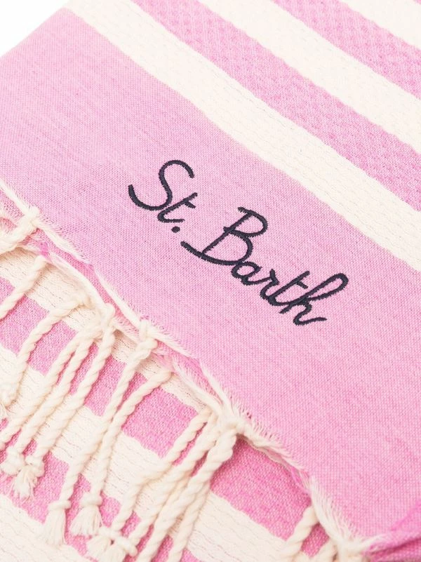 ( Neue Saison ) MC2 Saint Barth Gestreiftes Strandtuch Mit Fransen Herren 4 ( Neue Saison ) MC2 Saint Barth Gestreiftes Strandtuch Mit Fransen Herren – Bild 2