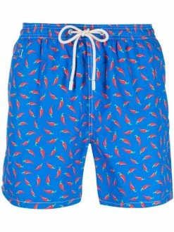( Neue Saison ) MC2 Saint Barth CHILI P 17 Badeshorts Mit Chili-Print Herren
