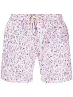 ( Neue Saison ) MC2 Saint Barth Badeshorts Mit Grafischem Print Herren