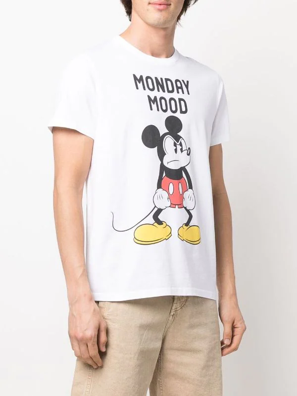 ( Neue Saison ) MC2 Saint Barth 02533B MICKEY MONDAY 01N X Disney T-Shirt Mit Slogan-Print Herren 5 ( Neue Saison ) MC2 Saint Barth 02533B MICKEY MONDAY 01N X Disney T-Shirt Mit Slogan-Print Herren – Bild 3
