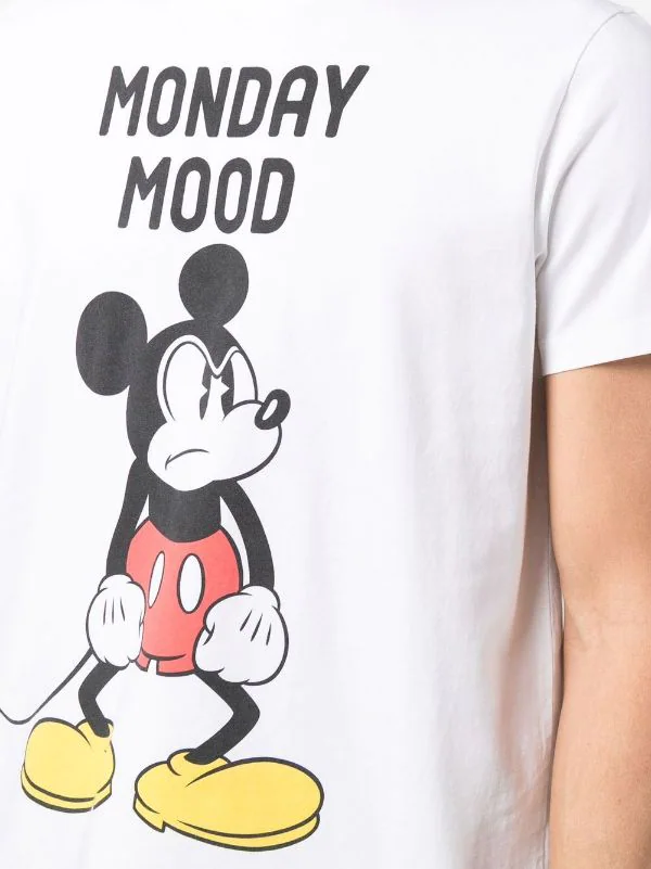 ( Neue Saison ) MC2 Saint Barth 02533B MICKEY MONDAY 01N X Disney T-Shirt Mit Slogan-Print Herren 7 ( Neue Saison ) MC2 Saint Barth 02533B MICKEY MONDAY 01N X Disney T-Shirt Mit Slogan-Print Herren – Bild 5