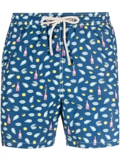 ( Neue Saison ) MC2 Saint Barth Badeshorts Mit Kordelzug Herren