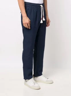 ( Neue Saison ) MC2 Saint Barth 61 BLUE NAVY Leinenhose Mit Geradem Bein Damen -MC2 Saint Barth Geschäft 18234351 38870589 600