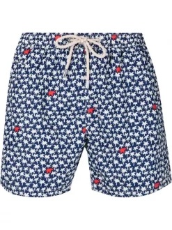 ( Neue Saison ) MC2 Saint Barth Badeshorts Mit El Palm-Print Herren