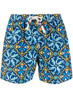 ( Neue Saison ) MC2 Saint Barth Badeshorts Mit Grafischem Print MAJ CERAMIC 61
