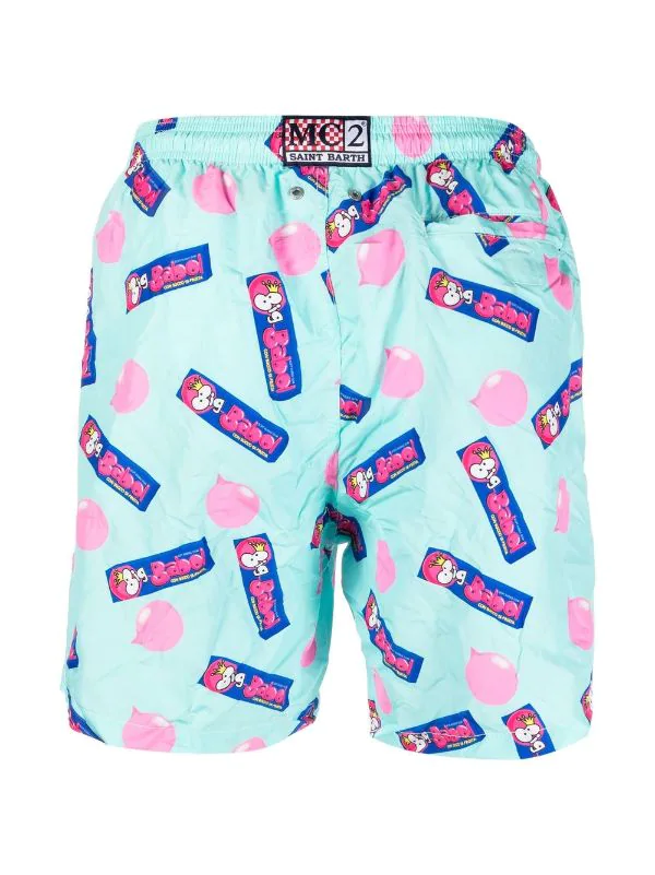 ( Neue Saison ) MC2 Saint Barth Lightning Badeshorts Mit Big Babol-Print BABOL GUM 56 4 ( Neue Saison ) MC2 Saint Barth Lightning Badeshorts Mit Big Babol-Print BABOL GUM 56 – Bild 2