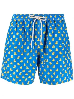( Neue Saison ) MC2 Saint Barth DUCKY GLASS 17 Badeshorts Mit Enten-Print Herren
