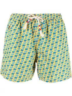 ( Neue Saison ) MC2 Saint Barth ELEPHANT TOY 9131 Badeshorts Mit Grafischem Print Herren