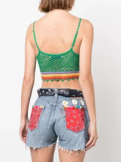 ( Neue Saison ) MC2 Saint Barth Gehäkeltes Cropped-Top 02913B GREEN -MC2 Saint Barth Geschäft 18263316 39191921 600