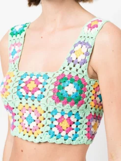 ( Neue Saison ) MC2 Saint Barth Gehäkeltes Cropped-Top 00524B GREEN -MC2 Saint Barth Geschäft 18263321 39191824 600