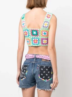 ( Neue Saison ) MC2 Saint Barth Gehäkeltes Cropped-Top 00524B GREEN -MC2 Saint Barth Geschäft 18263321 39192102 600