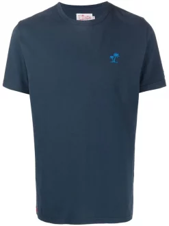 ( Neue Saison ) MC2 Saint Barth EMB SB PALM 61 T-Shirt Mit Logo-Stickerei Herren