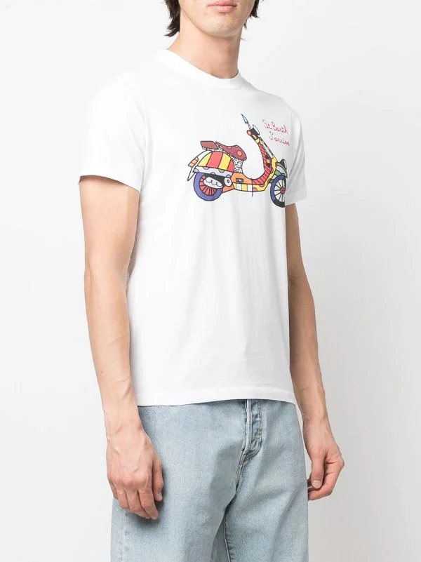 ( Neue Saison ) MC2 Saint Barth Britto T-Shirt Mit Roller-Print Herren 5 ( Neue Saison ) MC2 Saint Barth Britto T-Shirt Mit Roller-Print Herren – Bild 3