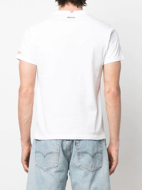 ( Neue Saison ) MC2 Saint Barth Britto T-Shirt Mit Roller-Print Herren 6 ( Neue Saison ) MC2 Saint Barth Britto T-Shirt Mit Roller-Print Herren – Bild 4