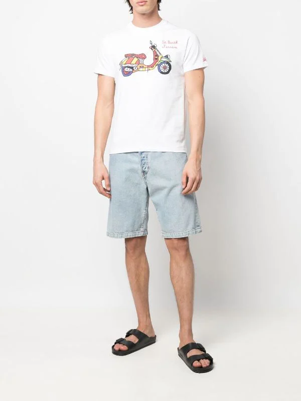 ( Neue Saison ) MC2 Saint Barth Britto T-Shirt Mit Roller-Print Herren 4 ( Neue Saison ) MC2 Saint Barth Britto T-Shirt Mit Roller-Print Herren – Bild 2