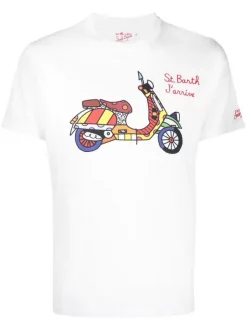 ( Neue Saison ) MC2 Saint Barth Britto T-Shirt Mit Roller-Print Herren