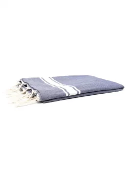 ( Neue Saison ) MC2 Saint Barth 61 BLUE NAVY Fringe-detail Beach Towel Herren
