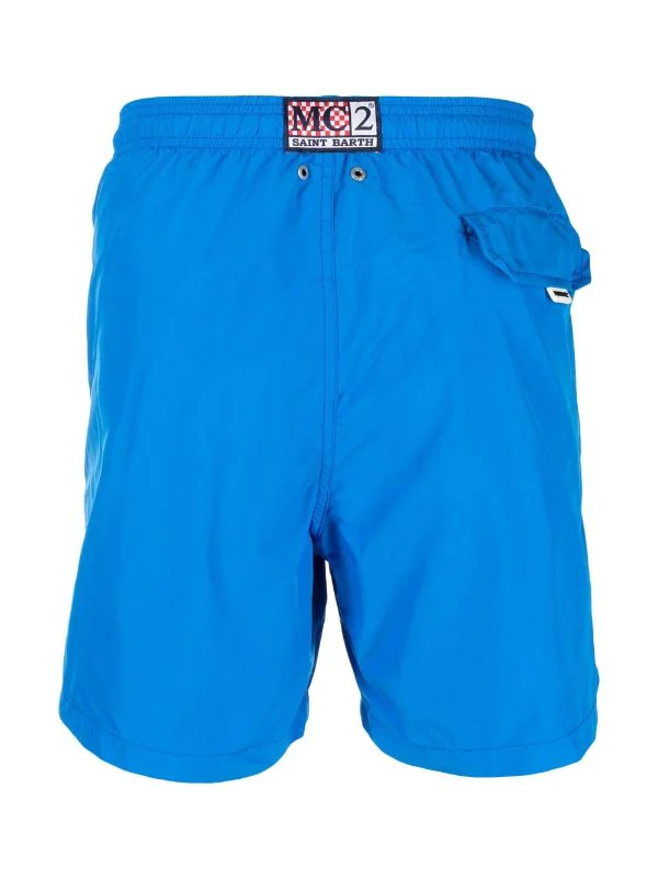 ( Neue Saison ) MC2 Saint Barth 17 BLUETTE Badeshorts Mit Logo-Patch Herren 4 ( Neue Saison ) MC2 Saint Barth 17 BLUETTE Badeshorts Mit Logo-Patch Herren – Bild 2