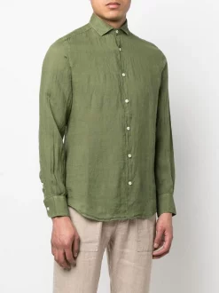 ( Neue Saison ) MC2 Saint Barth Langärmeliges Leinenhemd 00211B 52 MILITARY -MC2 Saint Barth Geschäft 18314628 39455212 600