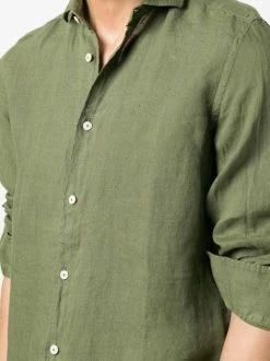 ( Neue Saison ) MC2 Saint Barth Langärmeliges Leinenhemd 00211B 52 MILITARY -MC2 Saint Barth Geschäft 18314628 39455228 600