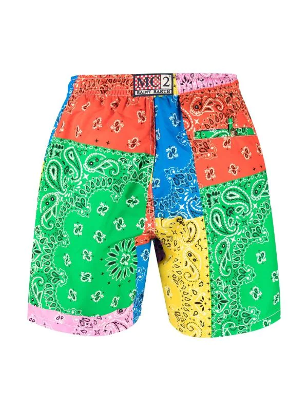 ( Neue Saison ) MC2 Saint Barth 00208B MULTICOLOR Badeshorts Mit Bandana-Print Herren 4 ( Neue Saison ) MC2 Saint Barth 00208B MULTICOLOR Badeshorts Mit Bandana-Print Herren – Bild 2