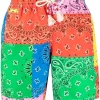 ( Neue Saison ) MC2 Saint Barth 00208B MULTICOLOR Badeshorts Mit Bandana-Print Herren