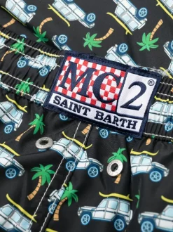 ( Neue Saison ) MC2 Saint Barth Badeshorts Mit Grafischem Print 01048B00 BLACK -MC2 Saint Barth Geschäft 18315655 39339404 600