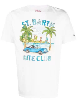 ( Neue Saison ) MC2 Saint Barth T-Shirt Mit "Kite Club"-Print KITE CAR SB 01N