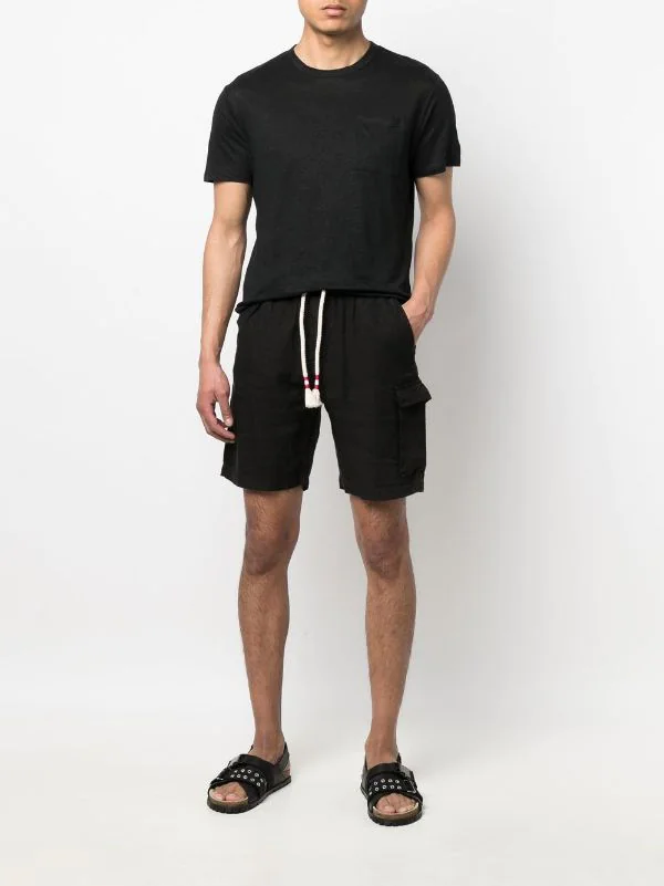 ( Neue Saison ) MC2 Saint Barth 00825B 00 BLACK T-Shirt Aus Leinen Herren 4 ( Neue Saison ) MC2 Saint Barth 00825B 00 BLACK T-Shirt Aus Leinen Herren – Bild 2