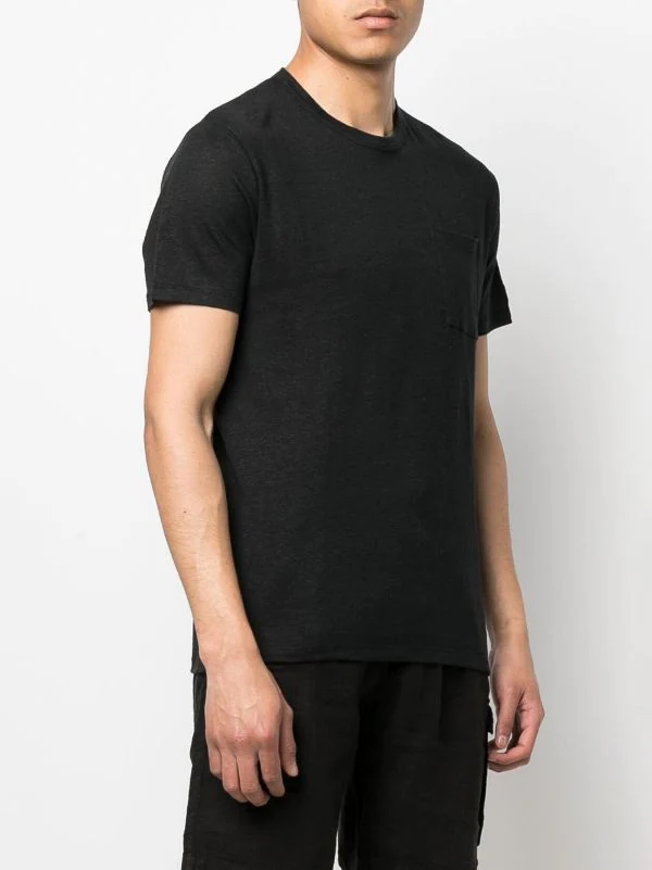 ( Neue Saison ) MC2 Saint Barth 00825B 00 BLACK T-Shirt Aus Leinen Herren 5 ( Neue Saison ) MC2 Saint Barth 00825B 00 BLACK T-Shirt Aus Leinen Herren – Bild 3