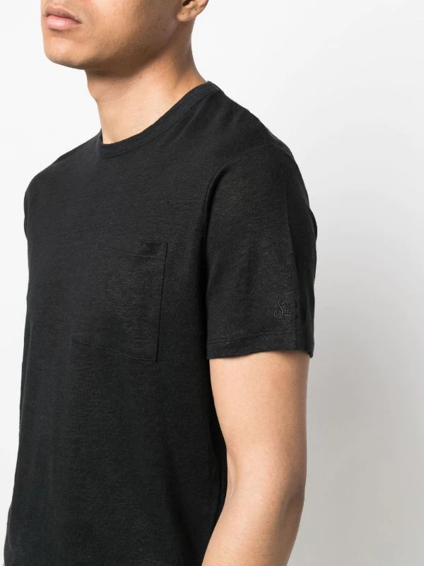 ( Neue Saison ) MC2 Saint Barth 00825B 00 BLACK T-Shirt Aus Leinen Herren 7 ( Neue Saison ) MC2 Saint Barth 00825B 00 BLACK T-Shirt Aus Leinen Herren – Bild 5