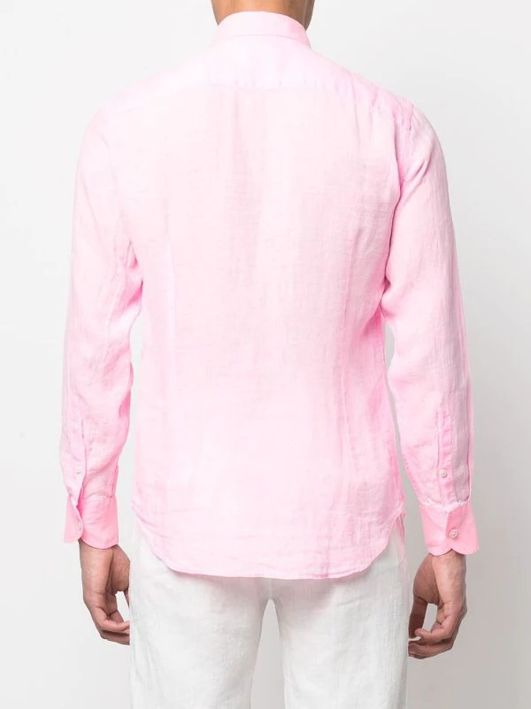 ( Neue Saison ) MC2 Saint Barth 00898B 25W PINK F Hemd Aus Leinen Herren 6 ( Neue Saison ) MC2 Saint Barth 00898B 25W PINK F Hemd Aus Leinen Herren – Bild 4