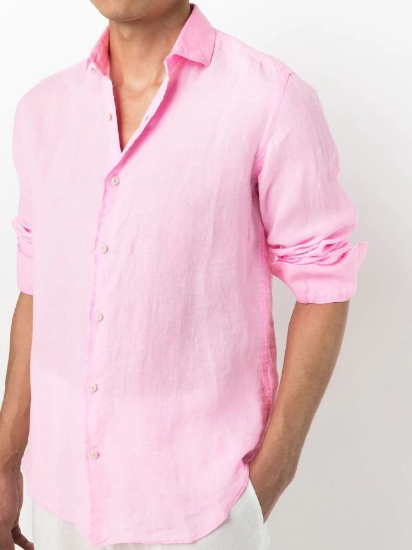 ( Neue Saison ) MC2 Saint Barth 00898B 25W PINK F Hemd Aus Leinen Herren 7 ( Neue Saison ) MC2 Saint Barth 00898B 25W PINK F Hemd Aus Leinen Herren – Bild 5