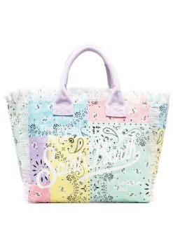 ( Neue Saison ) MC2 Saint Barth BANDANNAROUNDCOLOR Strandtasche Mit Bandana-Print Damen