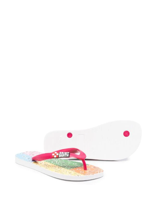 ( Neue Saison ) MC2 Saint Barth 00827B BANDANNA ROUND COLOR N 77 Flip-Flops Mit Logo-Patch Damen 4 ( Neue Saison ) MC2 Saint Barth 00827B BANDANNA ROUND COLOR N 77 Flip-Flops Mit Logo-Patch Damen – Bild 2