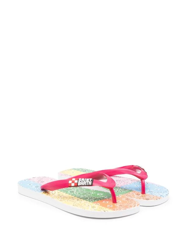 ( Neue Saison ) MC2 Saint Barth 00827B BANDANNA ROUND COLOR N 77 Flip-Flops Mit Logo-Patch Damen 3 ( Neue Saison ) MC2 Saint Barth 00827B BANDANNA ROUND COLOR N 77 Flip-Flops Mit Logo-Patch Damen